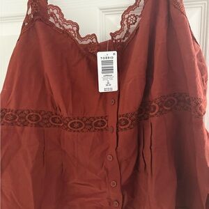 Torrid brand new rust color camisole top. Great for summer